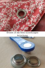 große Ösen mit Hammer einschlagen
