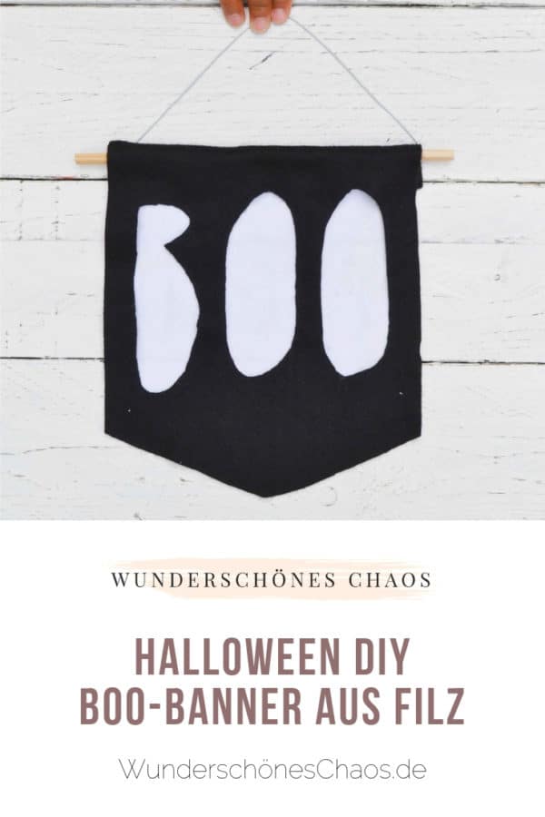 Halloween Deko – Boo-Banner aus Filz