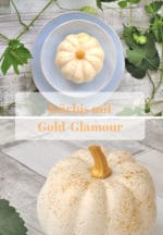 Kürbis mit Gold-Glamour