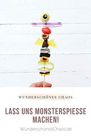 Lass uns Monsterspieße zu Halloween machen!