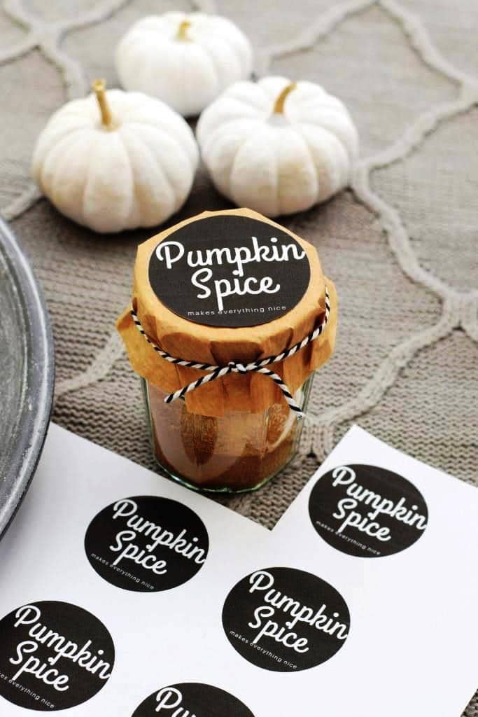 Rezept für Pumpkin Pie Spice mit schickem Freebie-Etikett zum kostenlosen Download