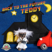 Teddy geht als Doc Brown zur Halloweenparty