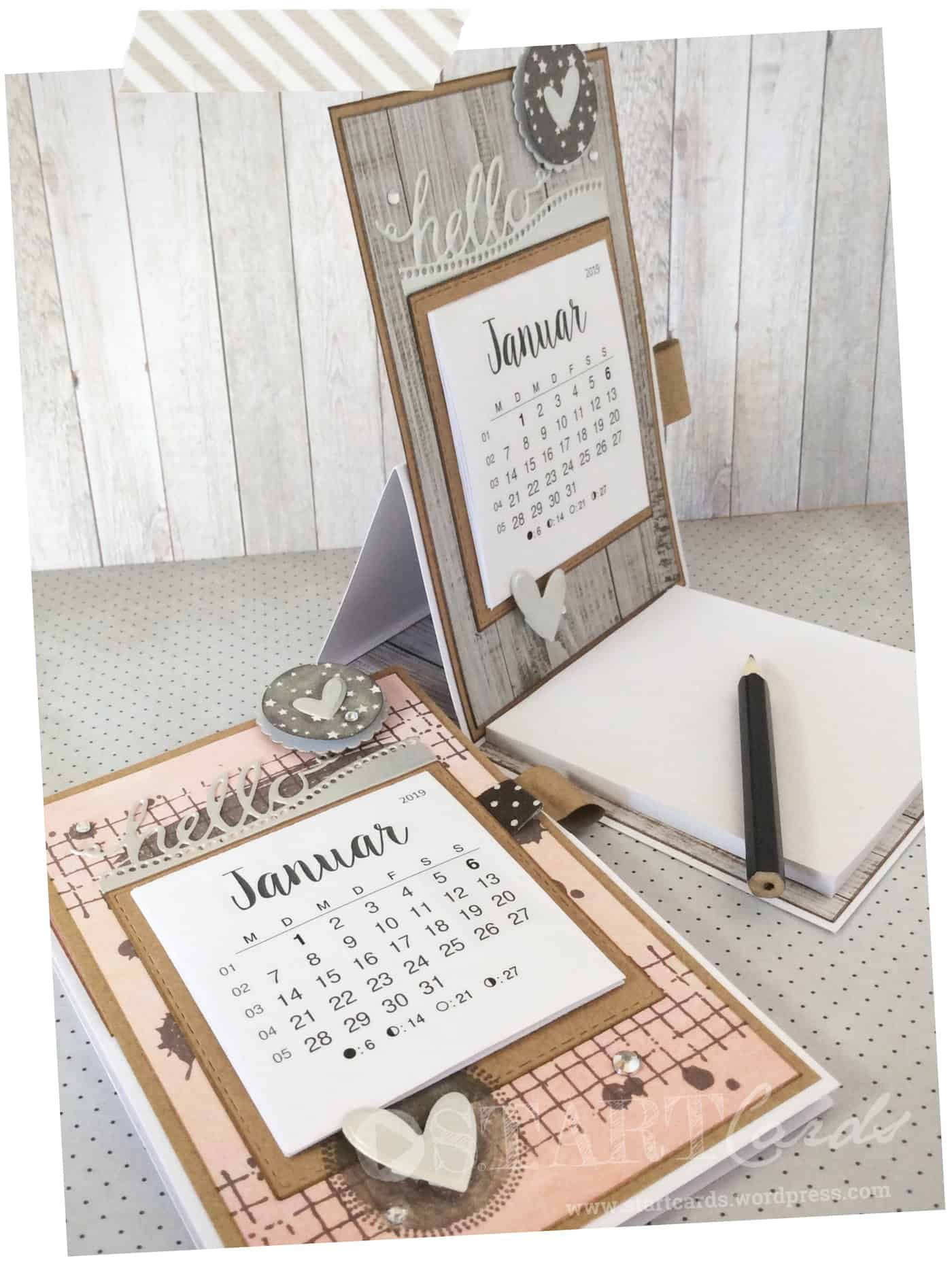 Tischkalender 2019 mit Notizblock