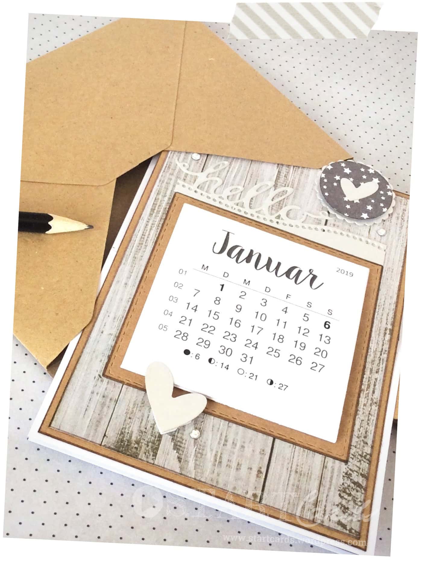 Tischkalender 2019 mit Notizblock