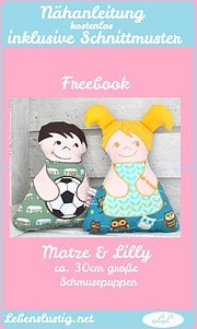 Freebook Matze & Lilly, 2 süße Schmusepüppchen