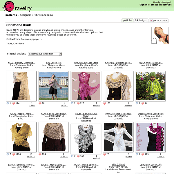 Ravelry: Designs by Christiane Klink