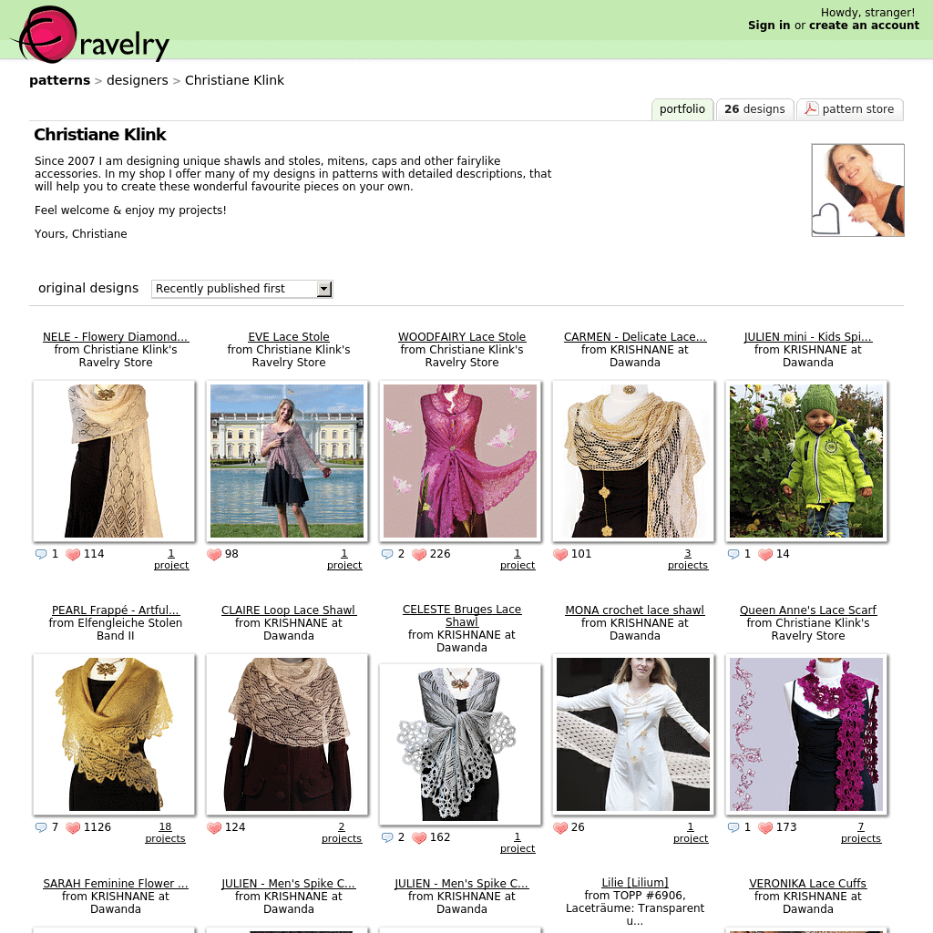 Ravelry: Designs by Christiane Klink