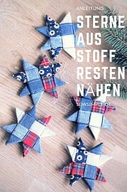 STERNE AUS STOFF NÄHEN | FALTSTERNE FÜR WEIHNACHTEN