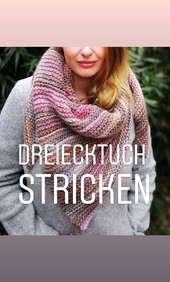 Dreiecktuch stricken - super einfach