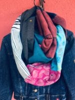 Loop aus Jeans- und Stoffresten