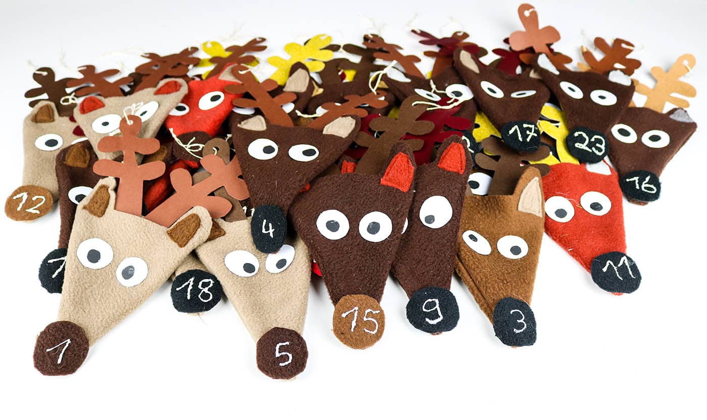 Rentier-Adventskalender nähen
