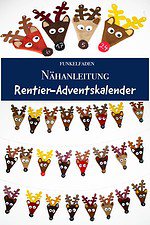 Rentier-Adventskalender nähen