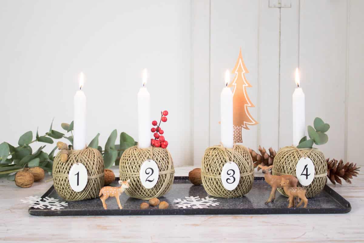 Last minute Adventskranz im Scandi Style