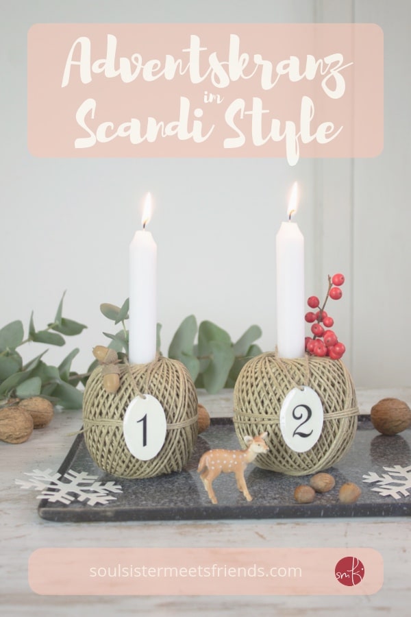 Last minute Adventskranz im Scandi Style