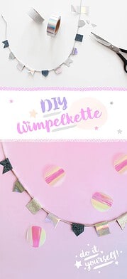 DIY WIMPELKETTE BASTELN MIT WASHI-TAPE / DEKO-GIRLANDE SELBER MACHEN