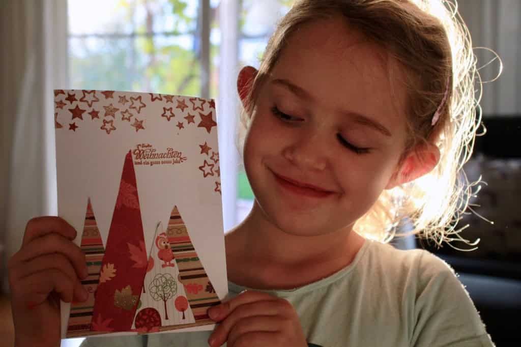 Weihnachtskarte für Kinder zum selberbasteln