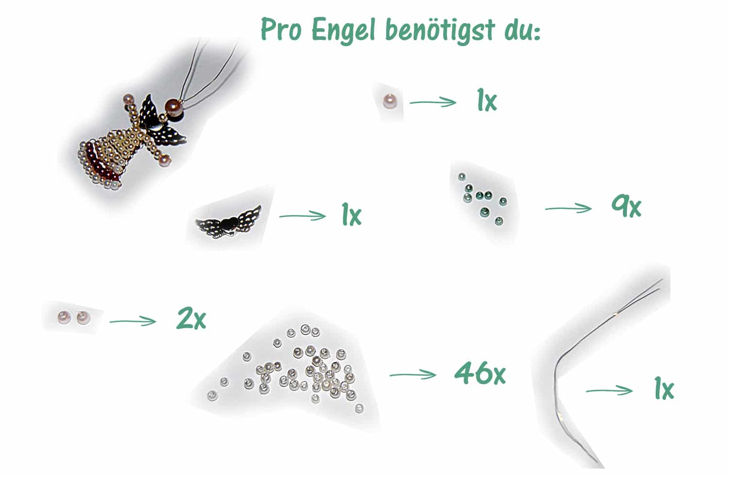 DIY Weihnachtsdeko: Engel basteln aus Perlen