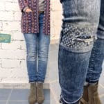 Jeans flicken // visible mending