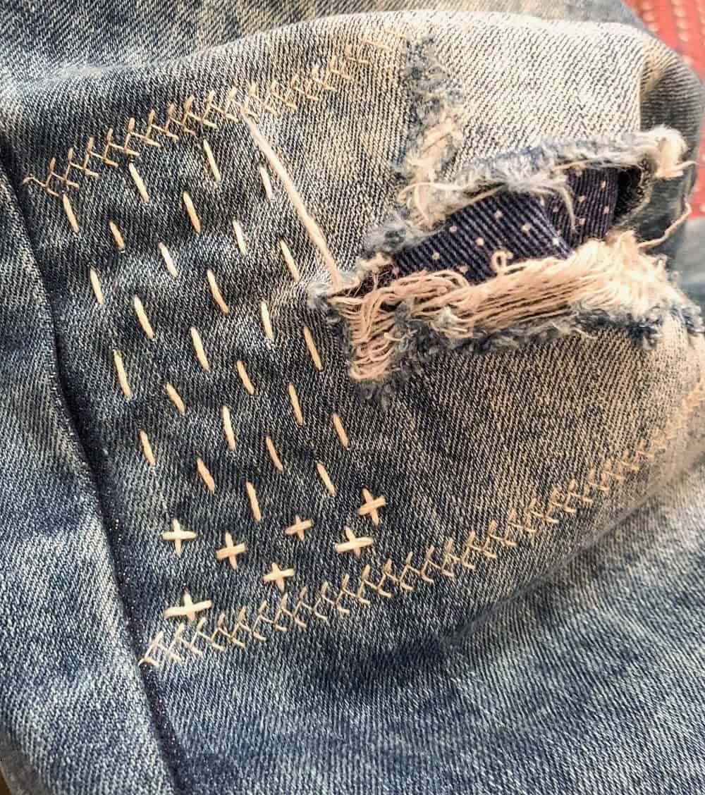 Jeans flicken // visible mending