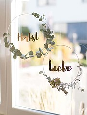 DIY Metallring mit Schriftzug und Eukalpytus