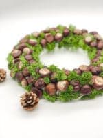 Herbstkranz selber machen – Basteln mit Kastanien