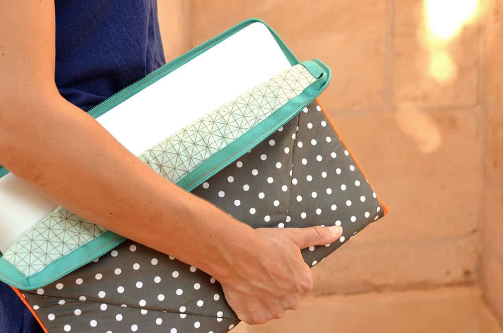 Regenschirm-Upcycling: wasserabweisende Laptophülle nähen