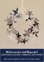 Upcycling: Türkranz aus Altpapier