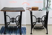 Nähmaschinentisch Upcycling mit Plexiglas