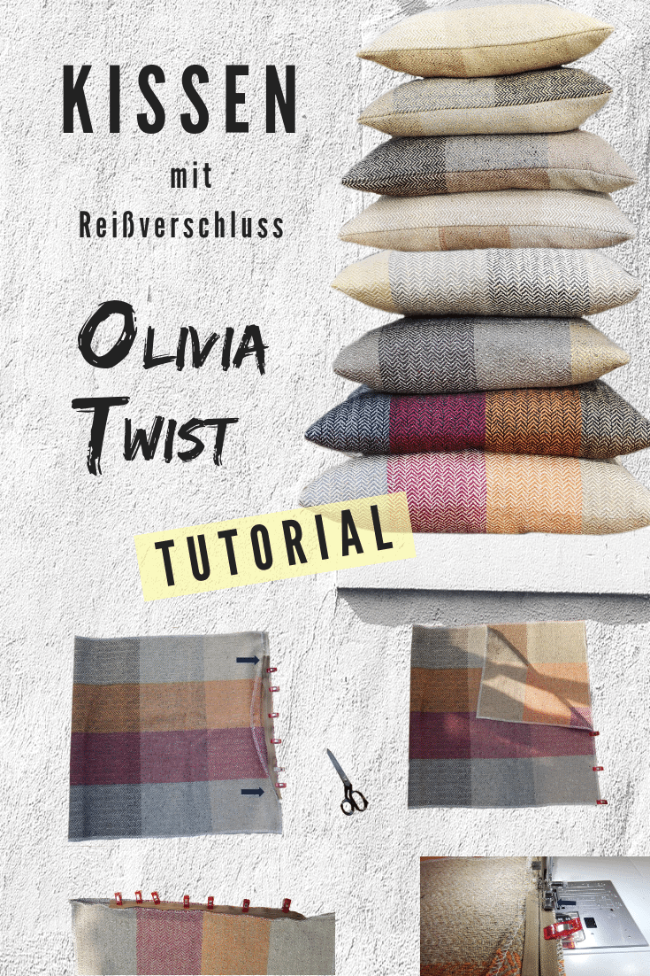 Kissenbezug mit Reißverschluss naehen – Tutorial für Anfänger
