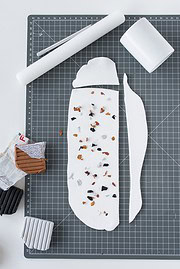 DIY Terrazzo Vase und Tablett