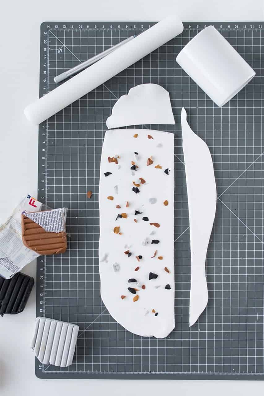 DIY Terrazzo Vase und Tablett