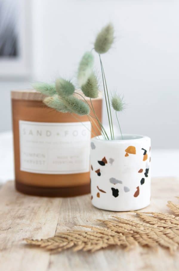 DIY Terrazzo Vase und Tablett