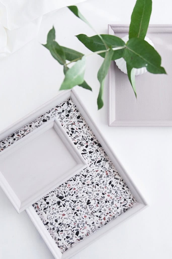 DIY Terrazzo Vase und Tablett