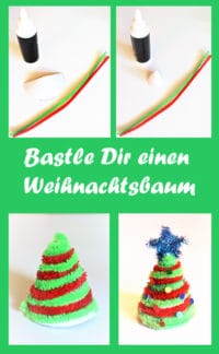Bastle einen kleinen Weihnachtsbaum aus Pfeifenputzern/Chenilledraht