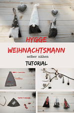 Hygge – Mini Weihnachtsmann selber nähen – Weihnachtsdekoration