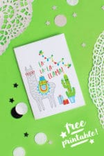 DIY LAMA-WEIHNACHTSKARTE BASTELN / FREE PRINTABLE