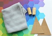 grafische Weihnachtskarten: Advents-Basteln mit Schulkindern