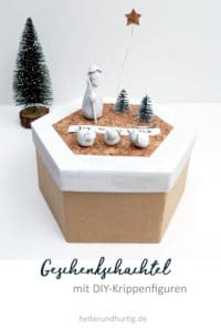 Weihnachtsschachtel mit DIY Krippenfiguren