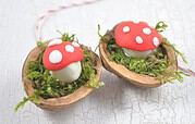 Silvester-Goodies aus Fimo: Glückspilze