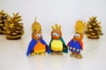 Niedliche Krippenfiguren aus Kastanien und Nüssen basteln