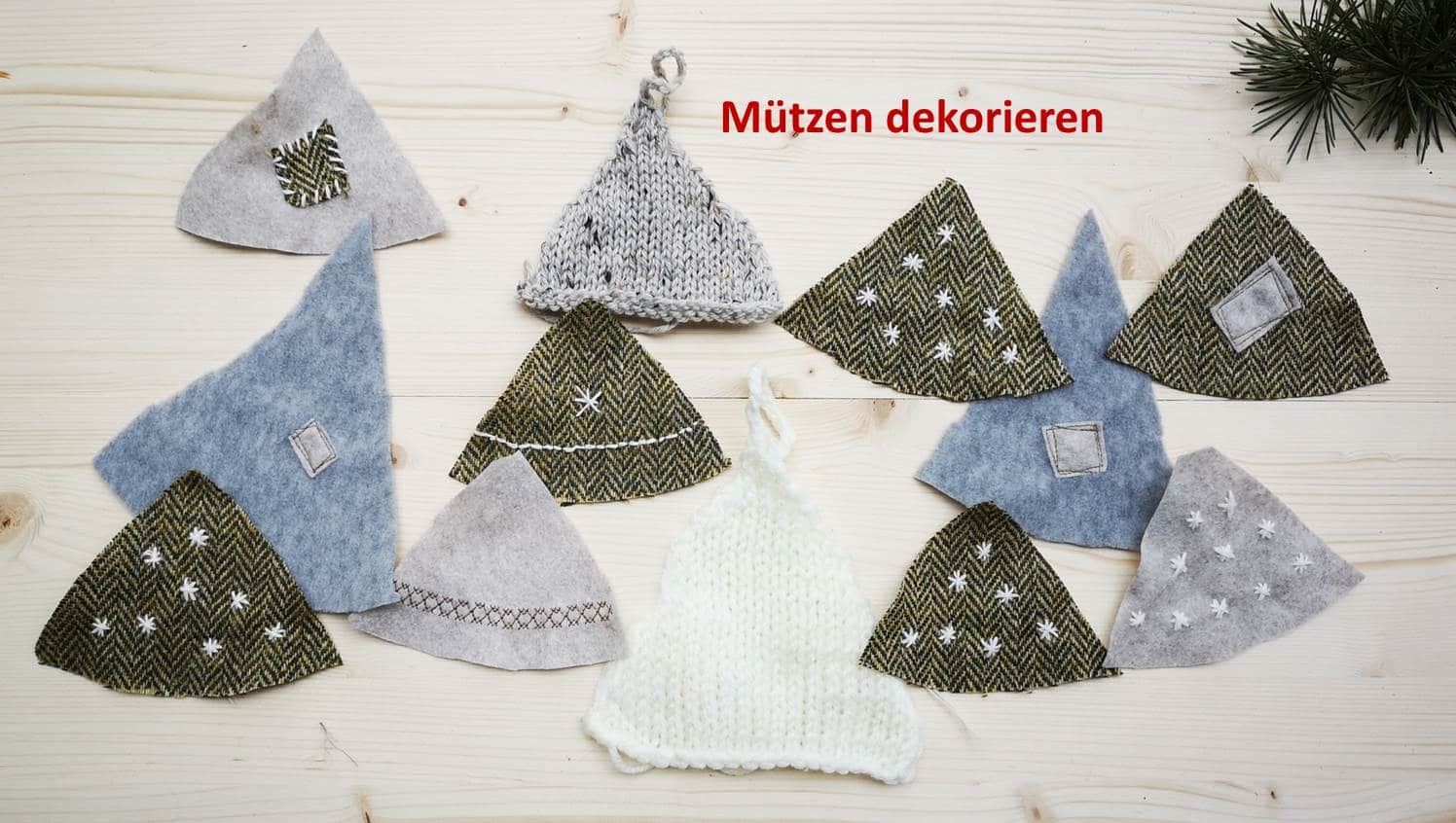 Hygge – Mini Weihnachtsmann selber nähen – Weihnachtsdekoration