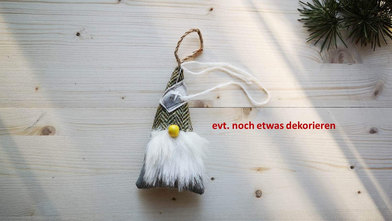 Hygge – Mini Weihnachtsmann selber nähen – Weihnachtsdekoration