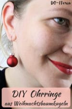 Festliche Ohrringe aus Weihnachtsbaumschmuck