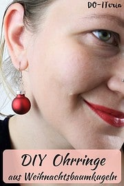 Festliche Ohrringe aus Weihnachtsbaumschmuck