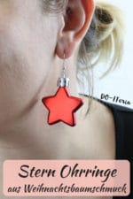 Festliche Ohrringe aus Weihnachtsbaumschmuck
