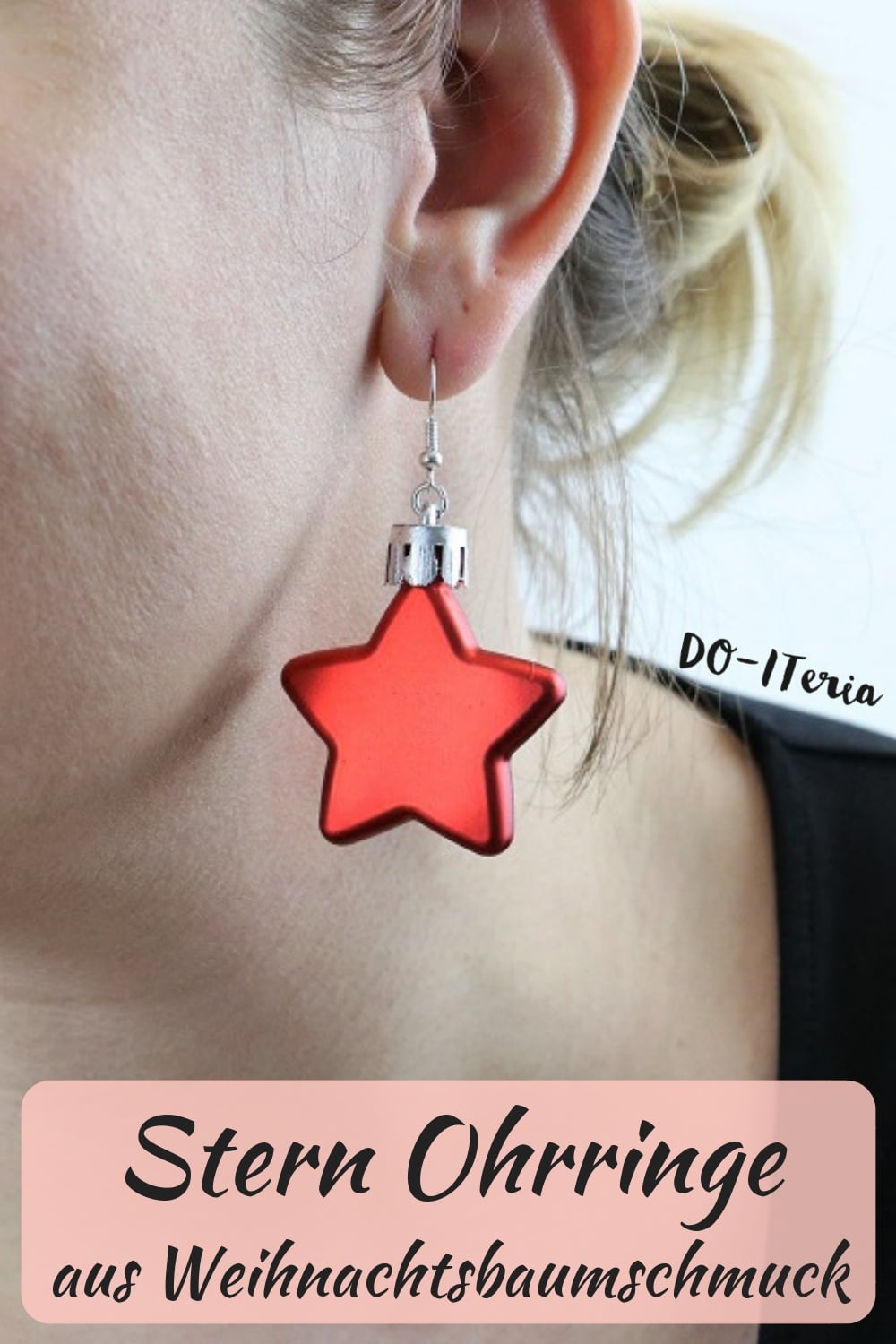 Festliche Ohrringe aus Weihnachtsbaumschmuck
