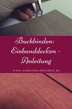Buchbinden des Einbands