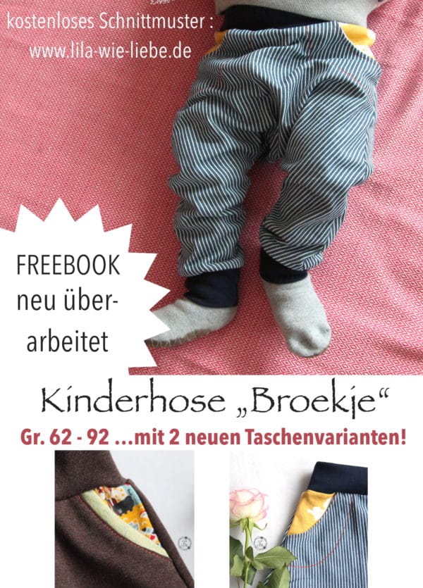 Baby- und Kinderhose nähen mit coolen Hosentaschen