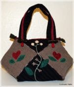 Upcycling Kleine Patchwork Handtasche