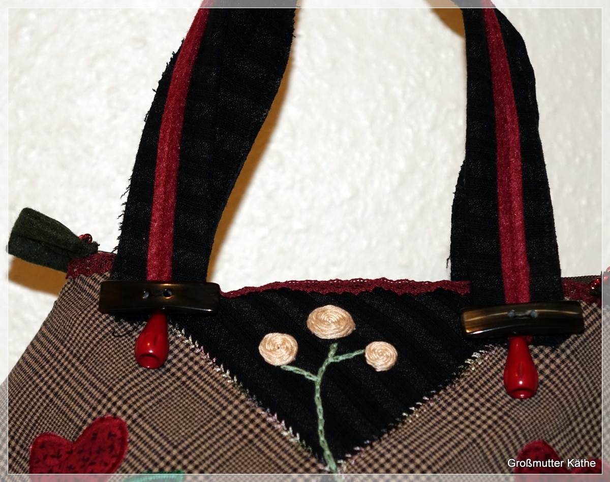Upcycling Kleine Patchwork Handtasche